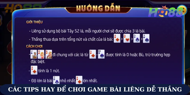 cách chơi bài Liêng Ho88