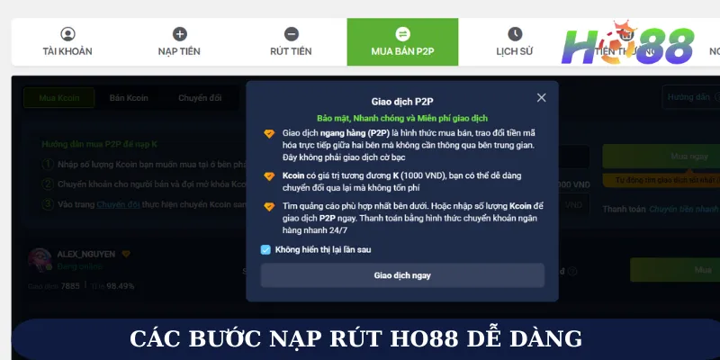 nạp rút Ho88