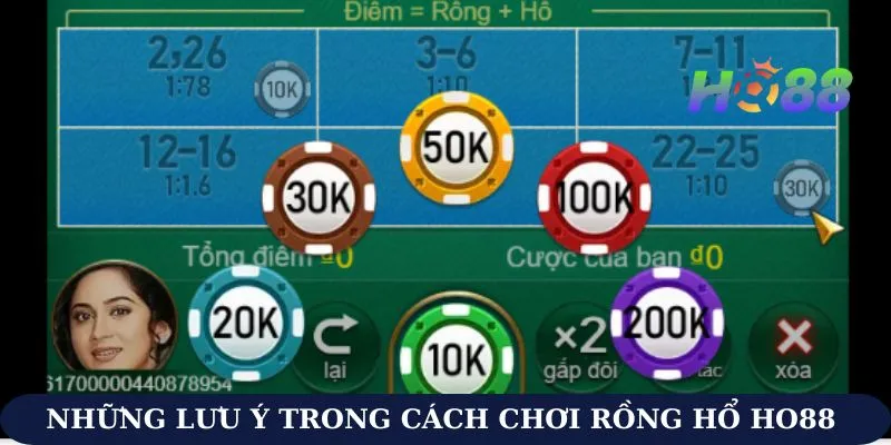 Những lưu ý quan trọng trong cách chơi Rồng Hổ Ho88